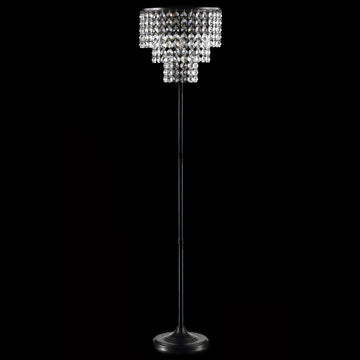 Juliette 60" Crystal/Metal Floor Lamp - JONATHAN Y